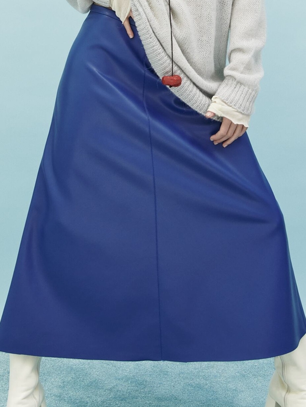 Zara Royal Blue Maxi A-Line Skirt